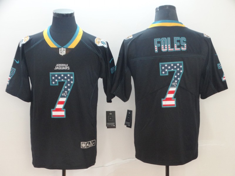 Men's Jacksonville Jaguars Nick Foles #7 Black Jersey